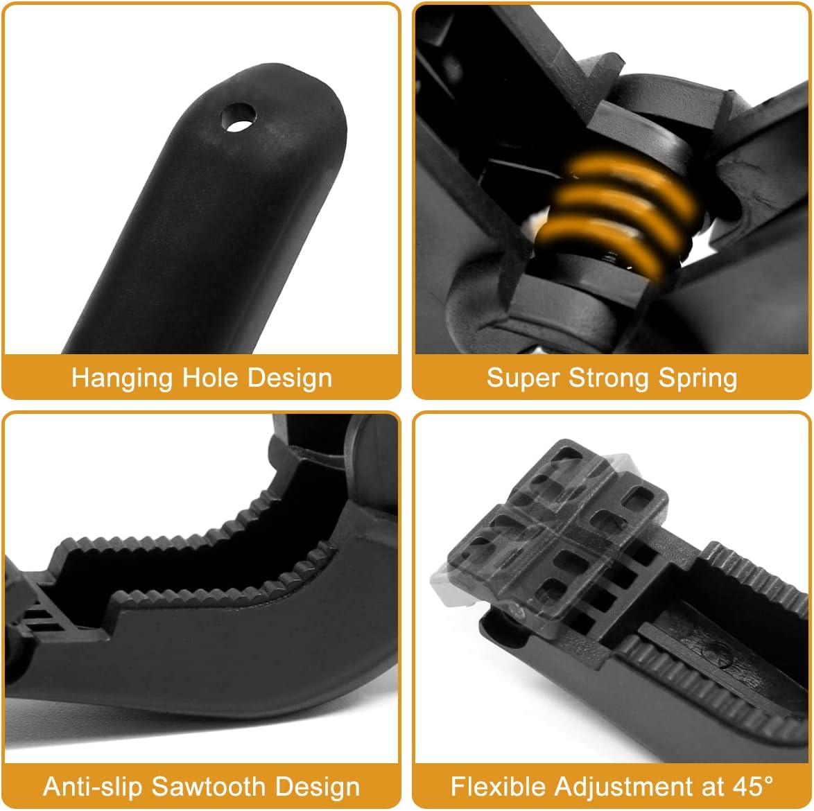 Black Plastic Spring Clamps, 8 Pack 4.5 Inch Large Nylon Spring Clips Heavy Duty Clamp with Metal Pins for Backdrop Art Crafts Woodworking Background - Image 7
