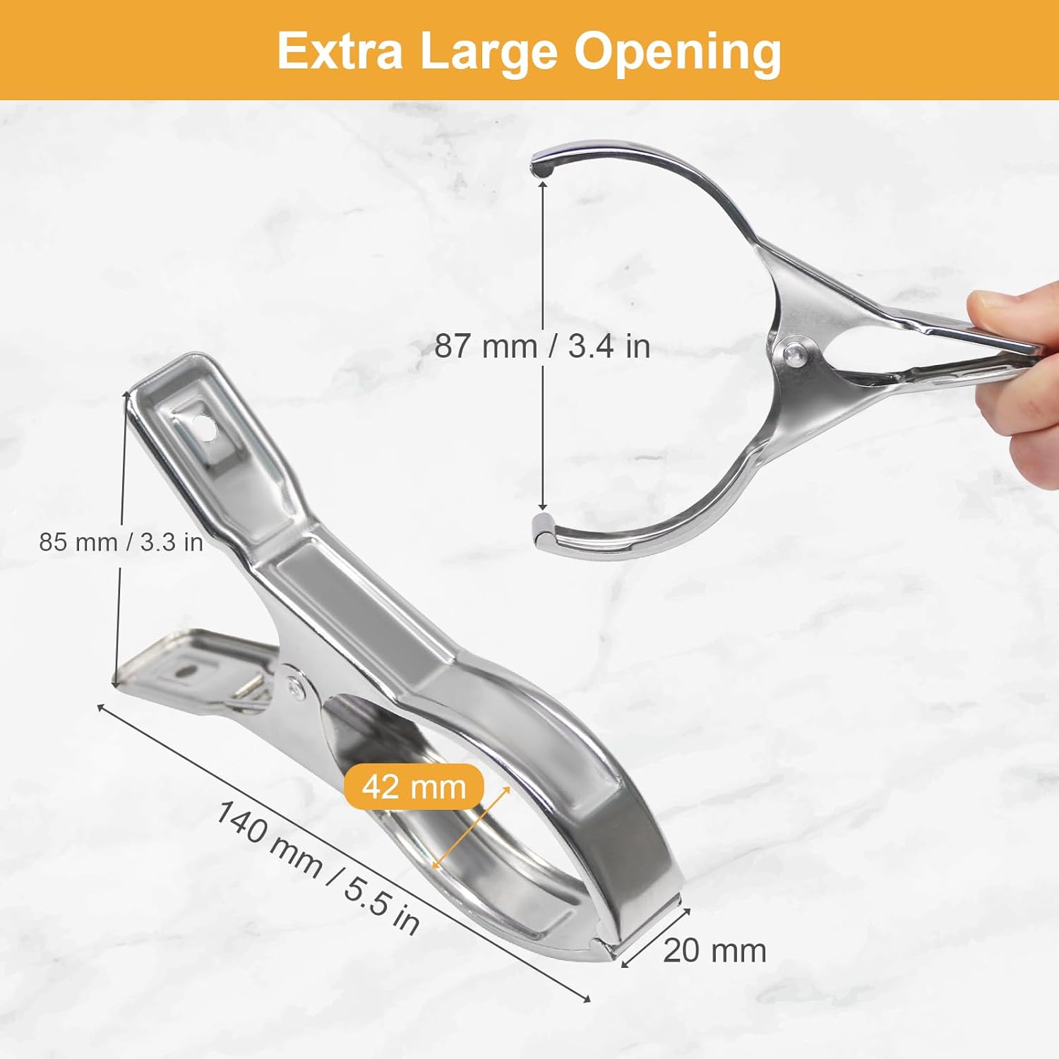 Metal Pool Cover Clips - 10 Pcs Large Beach Towel Chair Clips 5.5 Inch Stainless Steel Clothes Pins Quilt Clamps Windproof for Sunbed Lounge Cruise (14cm) - Image 7