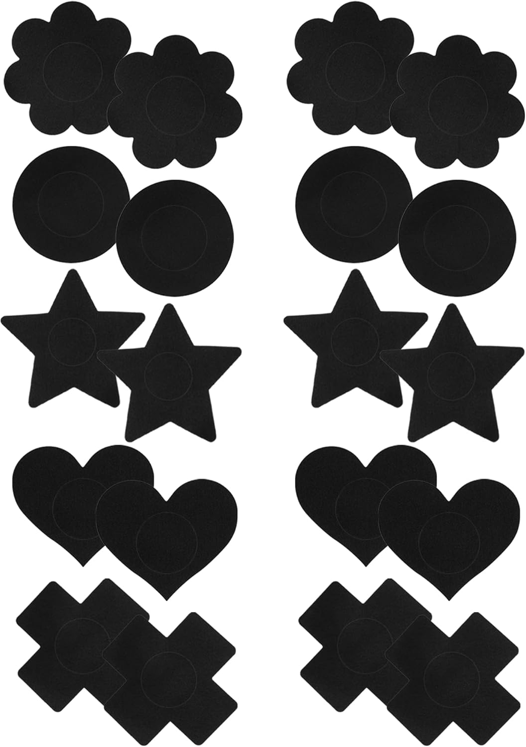 10 Pairs Women Nipple Petals Disposable Bra Pasties Adhesive Round Heart Petals Bra Satin Bra Cover - Image 1