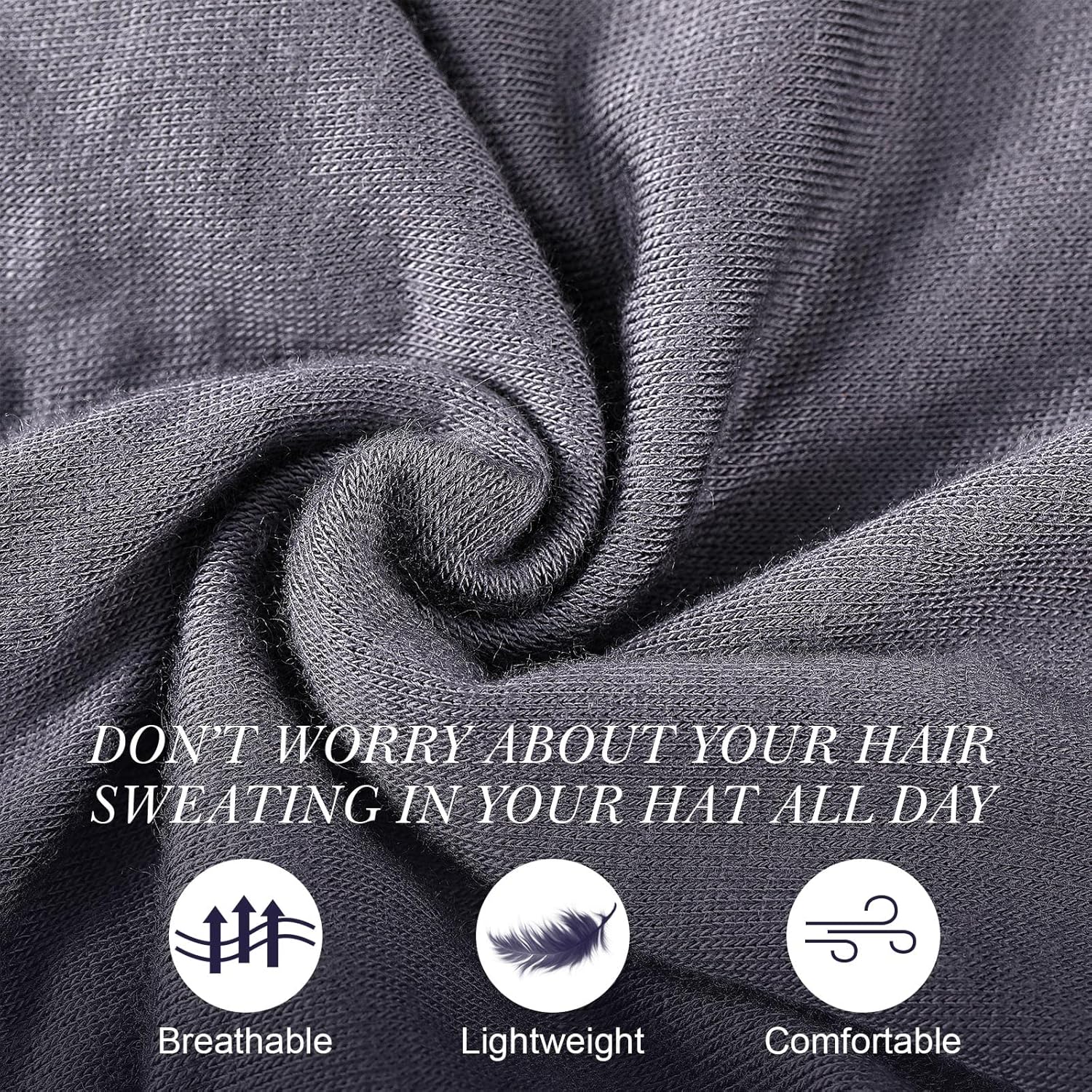 4 Pieces Women Under Scarf Hat Hijab Cap Islamic Muslim Under Scarf Turban Beanie Cap - Image 3