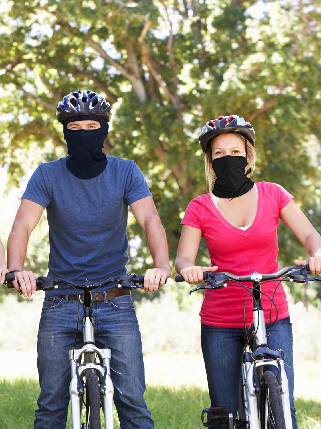 9 Pieces Balaclava Full Face Mask UV Sun Protection Face Cover Summer Cooling Neck Gaiter Breathable Windproof Hood (Black, Gray, Navy Blue), One Size - Image 3