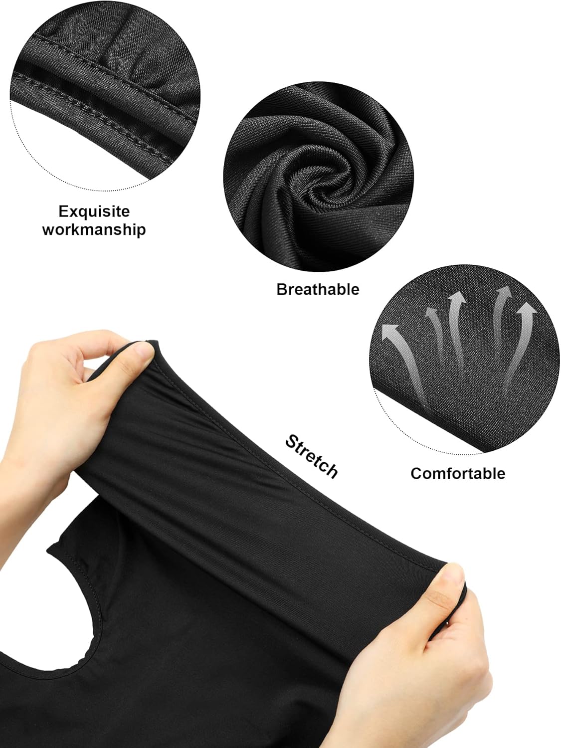 9 Pieces Balaclava Full Face Mask UV Sun Protection Face Cover Summer Cooling Neck Gaiter Breathable Windproof Hood (Black, Gray, Navy Blue), One Size - Image 6