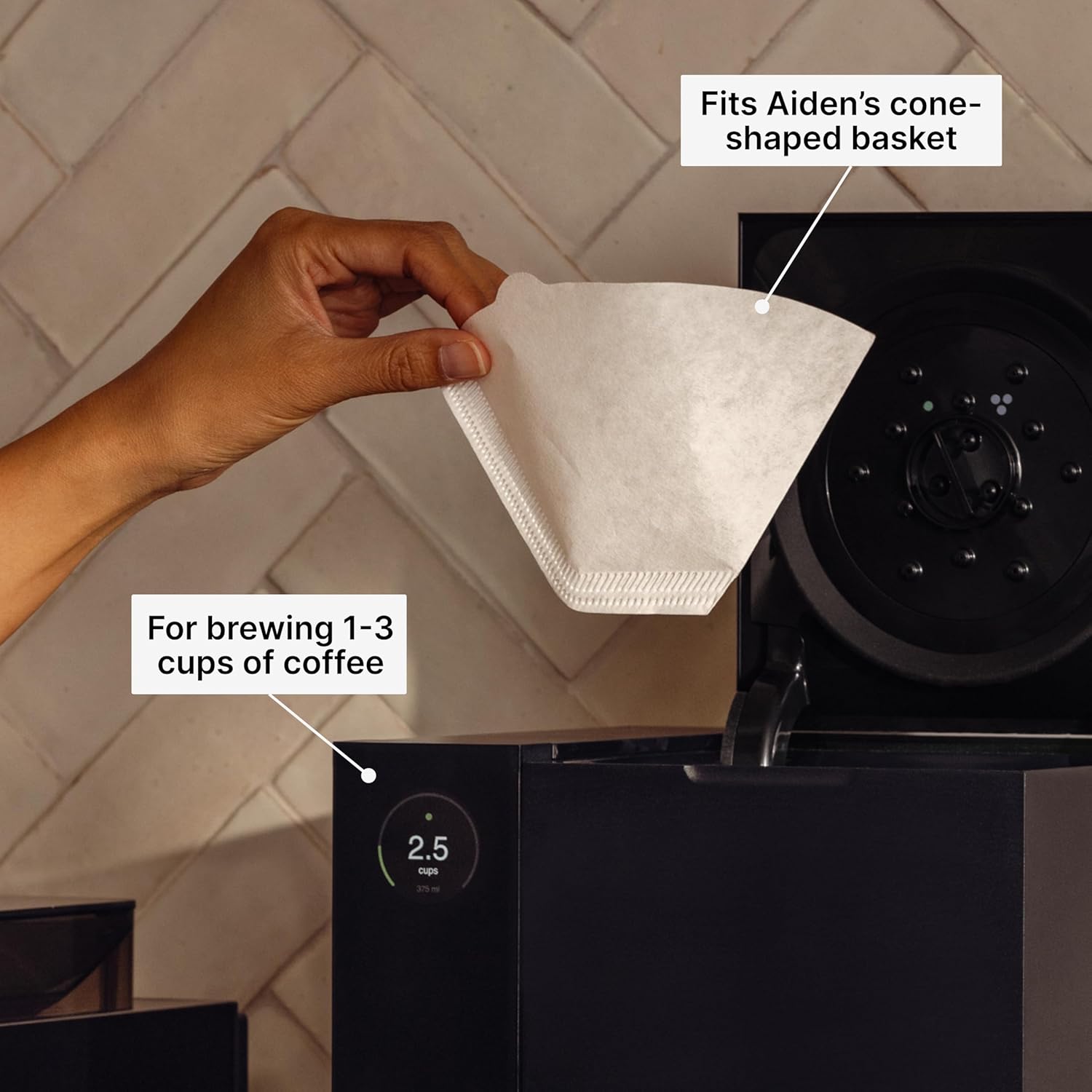 Aiden Cone Single Brew Filters (Set of 40) - polybag - Image 2