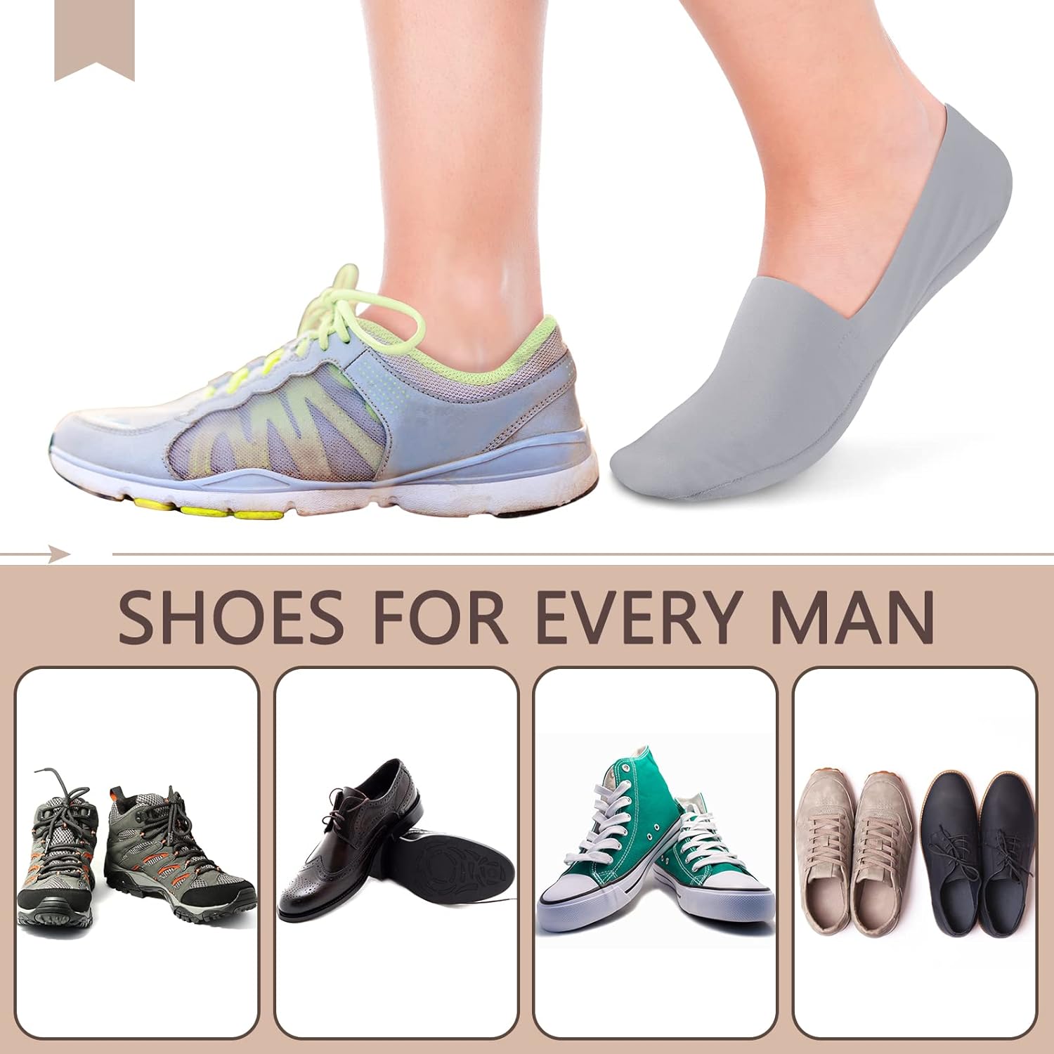 10 Pairs No Show Socks Women Men Low Cut Liner Socks Ice Silk Socks Nonslip Liner Socks Invisible Socks Thin Socks - Image 4