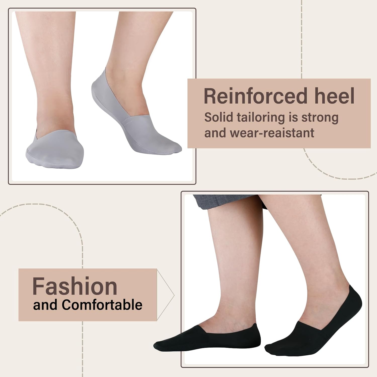10 Pairs No Show Socks Women Men Low Cut Liner Socks Ice Silk Socks Nonslip Liner Socks Invisible Socks Thin Socks - Image 7