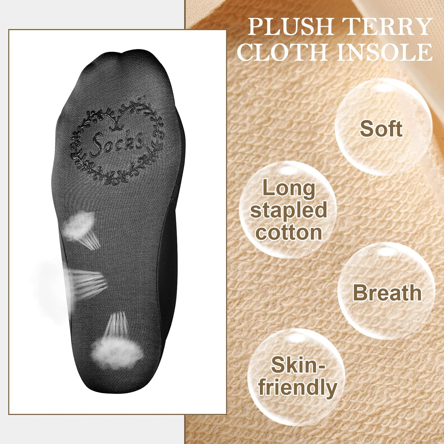 Ice Silk No Show Socks - 10 Pairs, Low Cut, Nonslip, Invisible, Thin (Black, Nude) - Image 3