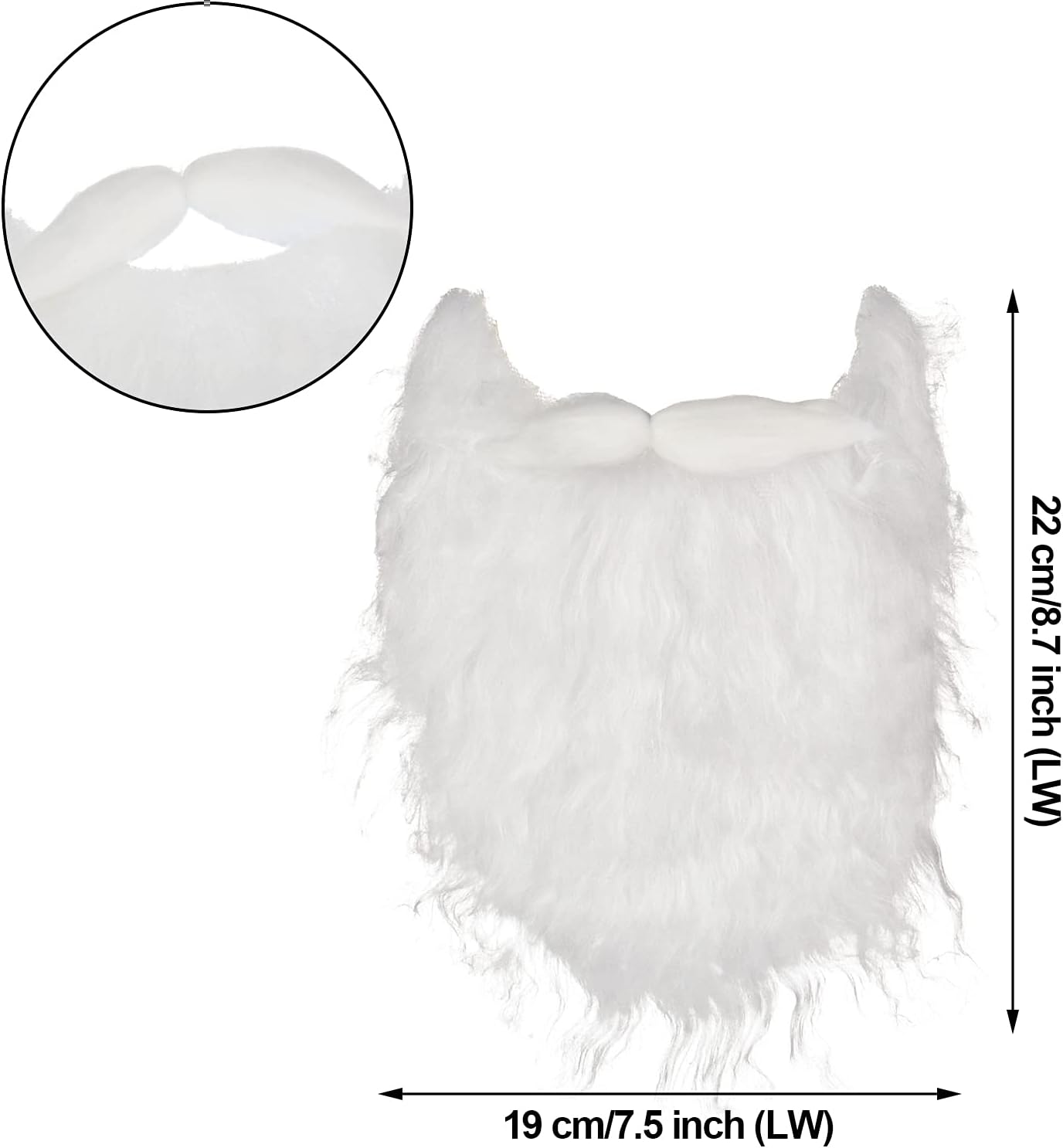 4 Pcs Christmas Santa Costume Santa Claus Hats and Beard Adults Beards Mustache, Hat Xmas Suit Decoration Men Women - Image 3