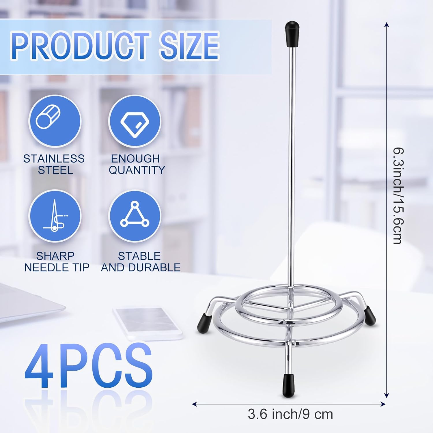 4 Pcs Ticket Stabber for Restaurant, Check Spindle, Receipt Holder Spike, Ticket Spike, Bill Fork, Memo Holder - Image 2
