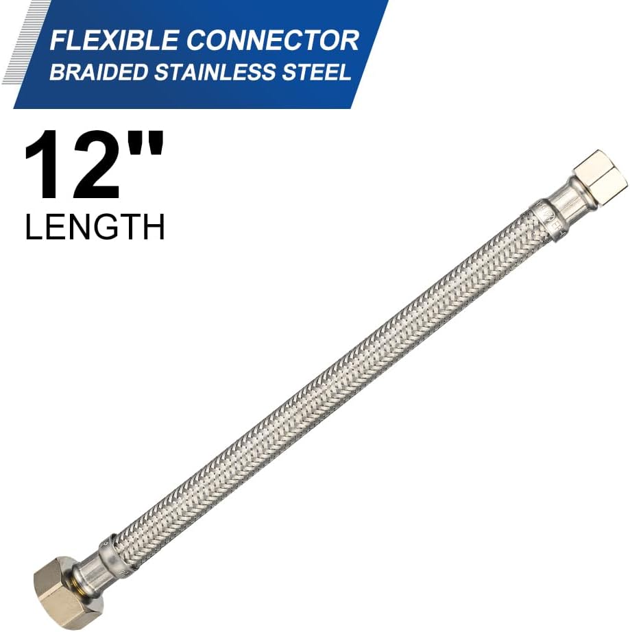2-Pack  Faucet Supply Lines, 1/2
