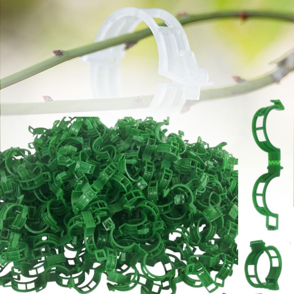2024 New Secured Plastic Plant Clip, Upgraded Plant Support Clips Reusable Garden Clips 50Pcs, Plant Support Clips Garden Climbing Vines Fixing Clip Trellis Clips Climbing Tomato Clips (50, Green) - Image 1