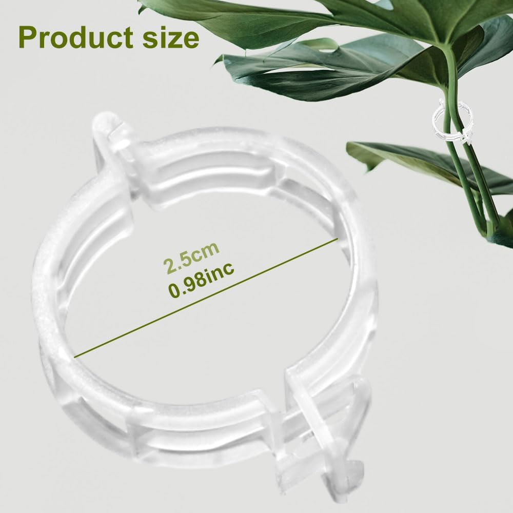 2024 New Secured Plastic Plant Clip, Upgraded Plant Support Clips Reusable Garden Clips 50Pcs, Plant Support Clips Garden Climbing Vines Fixing Clip Trellis Clips Climbing Tomato Clips (50, Green) - Image 5