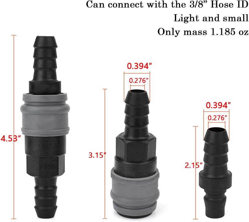 Quick Disconnect Set, Air Hose Fitting Quick Connect Coupler, 3/8