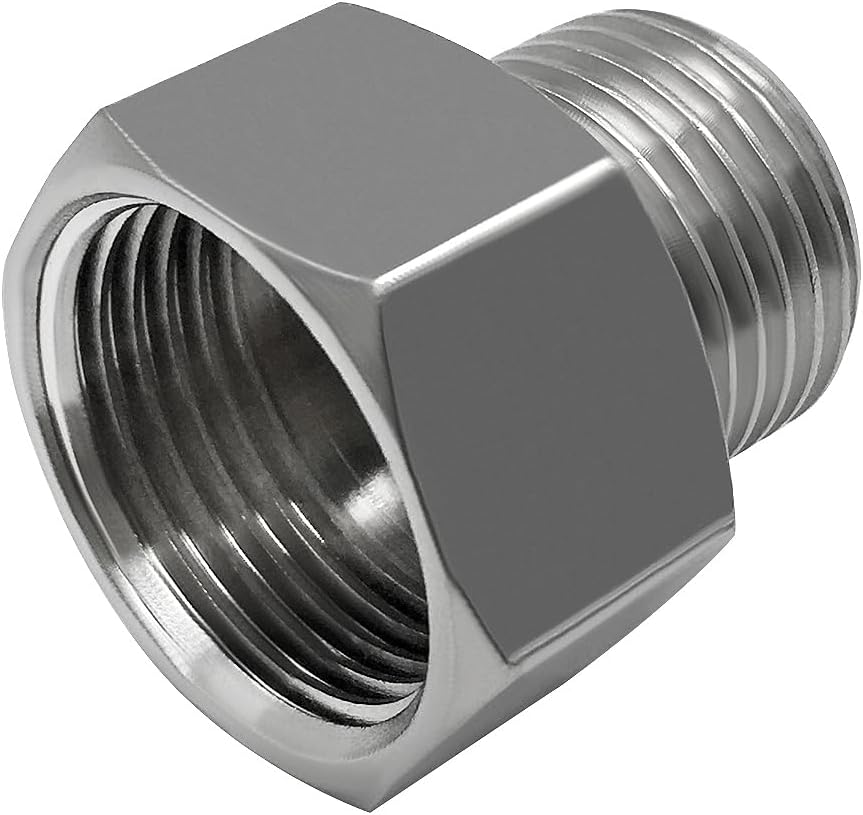 7/8 Female threaded (I.D:15/16) to 1/2 Male threaded (O.D:3/4) Toilet Bidet Hose Pipe Adapter Connector(Pls check your size!) - Image 1