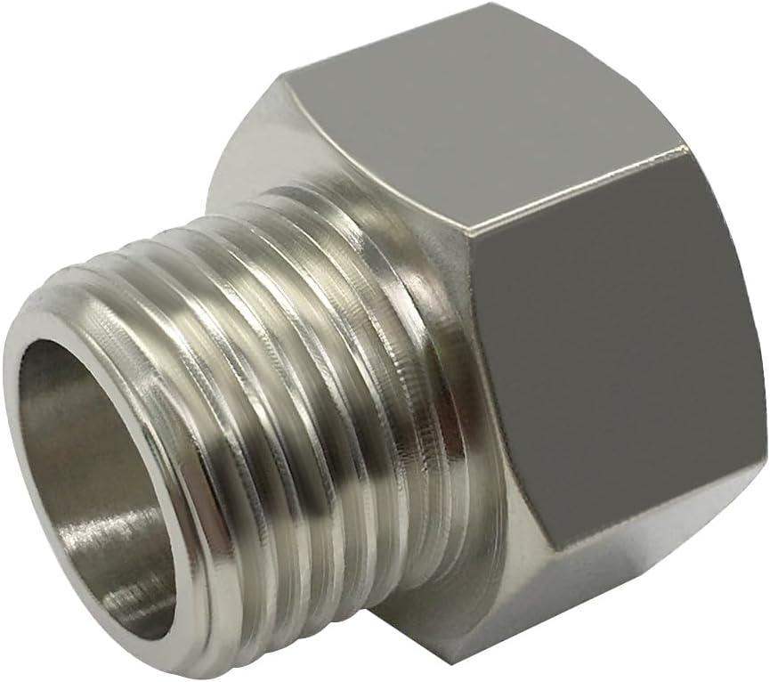 7/8 Female threaded (I.D:15/16) to 1/2 Male threaded (O.D:3/4) Toilet Bidet Hose Pipe Adapter Connector(Pls check your size!) - Image 3