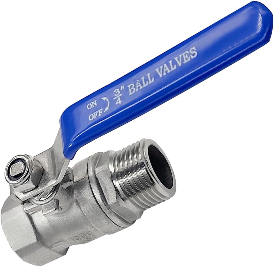 Stainless Steel Full Flow 3/4 Garden Hose Shut Off Valve GHT Thread Heavy Duty Connector - Image 1