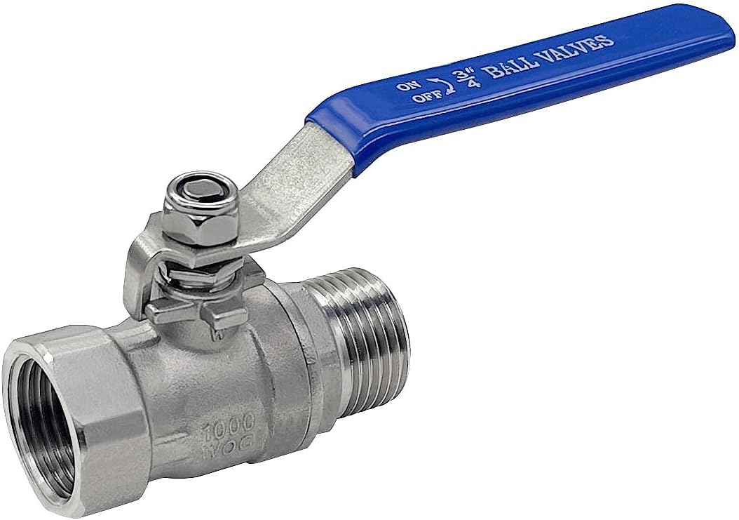 Stainless Steel Full Flow 3/4 Garden Hose Shut Off Valve GHT Thread Heavy Duty Connector - Image 2