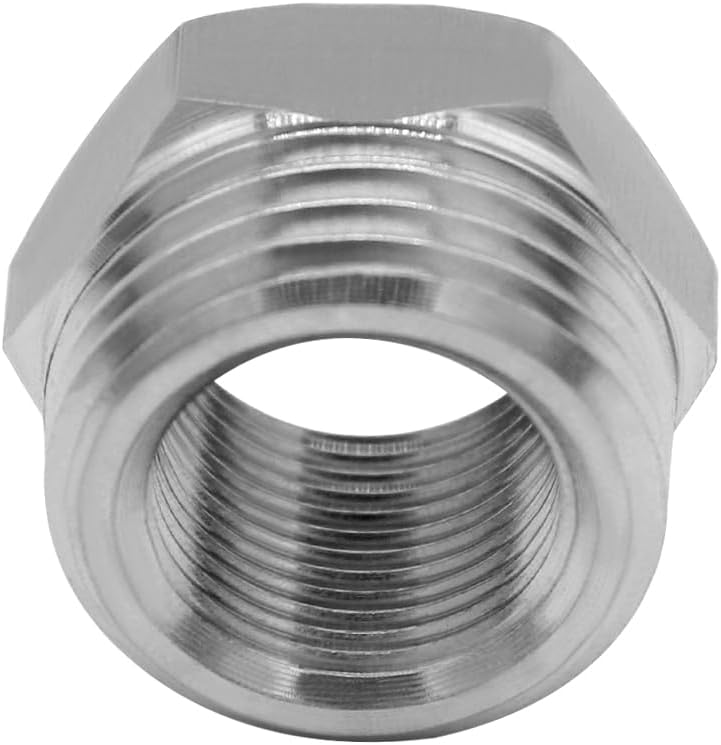 Stainless Water Line Adapter 3/8 Female to 1/2 NPT Male Reducer - Compression Fitting for Kitchen Bathroom Faucet Supply Hose, Stop Valve, Pipe Connector (Pack of 2) - Image 6