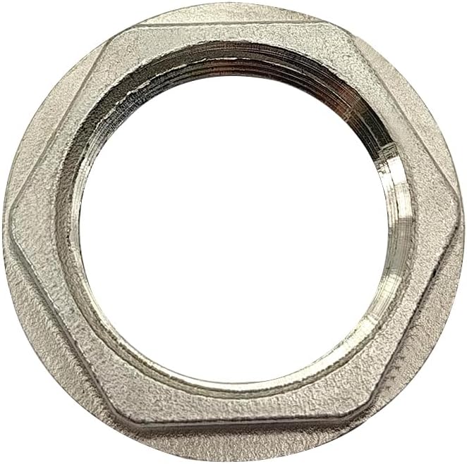 Stainless Steel 3/4 NPS Female Threaded Hex Lock Nuts Flange Gasket for Pipe Connection Bulkhead Fitting - Image 4