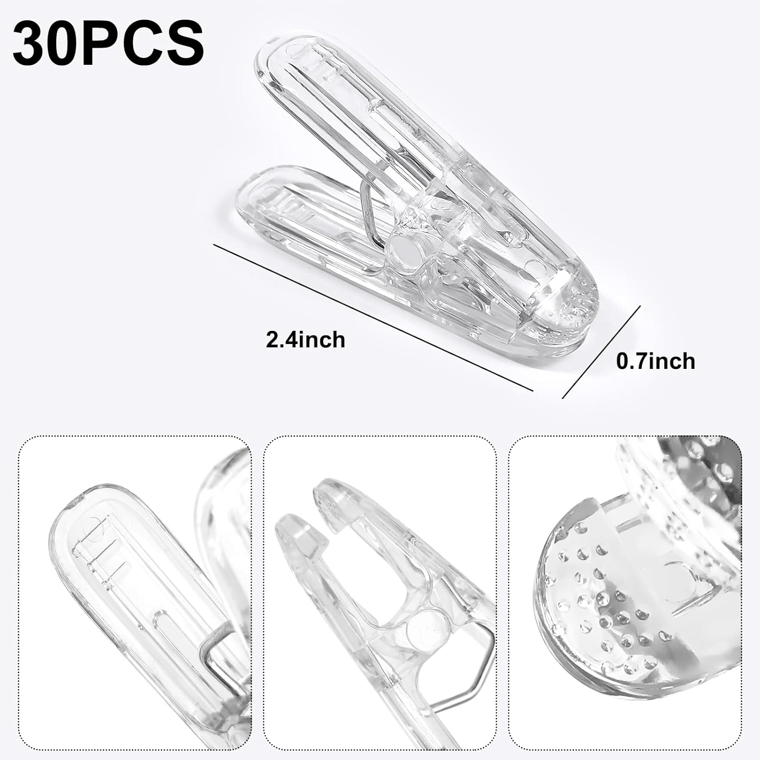 30 Pack Balloon Arch Clips,Clamps for Balloon Arch,Clamps for Backdrop,2.4 Inch Balloons Clip,Spring Clamp for Crafts,Backdrop,Photography,Woodworking,Party,Birthday,Wedding - Image 2