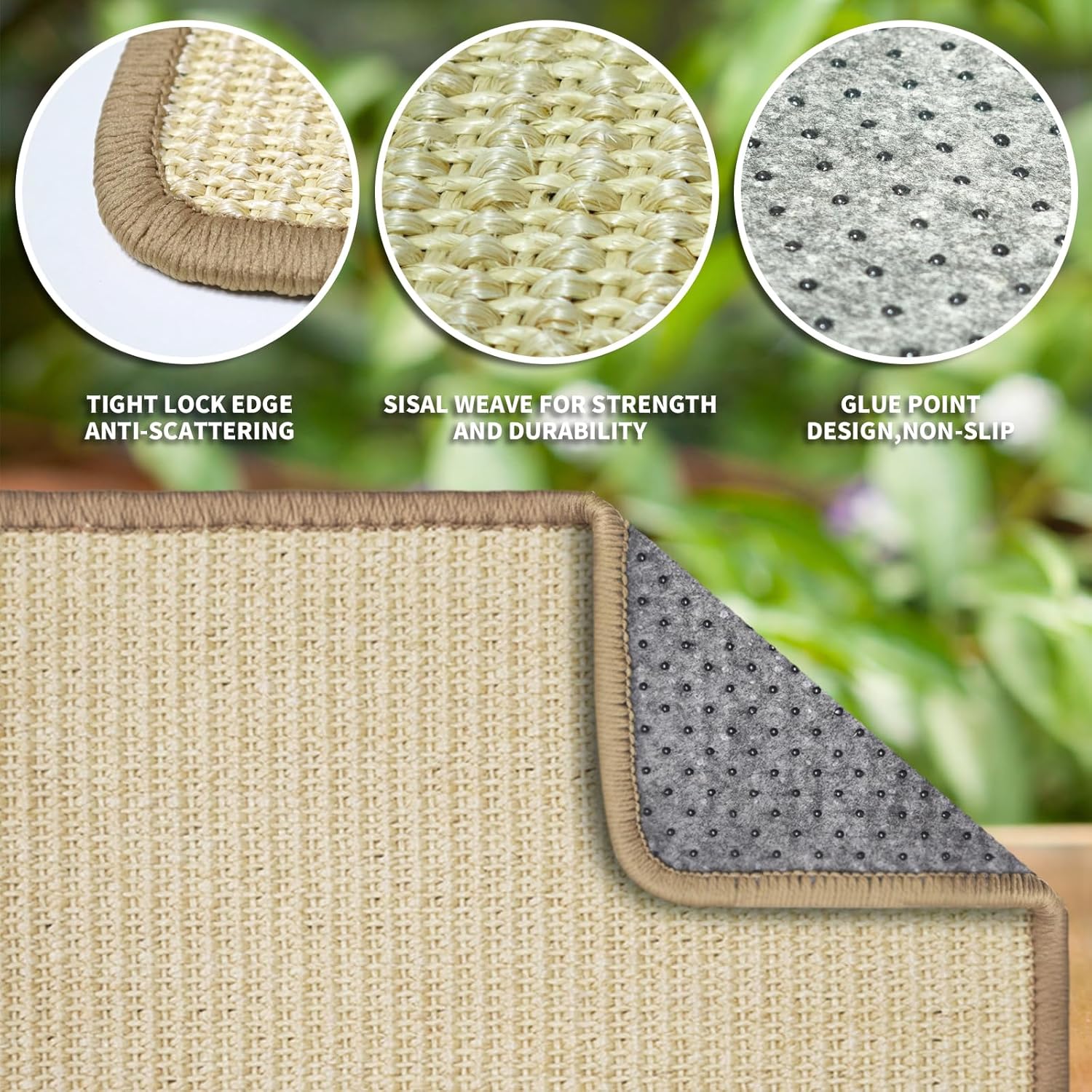 2Pcs Rabbit Scratch Mat,16 x 12 Inch Sisal Rabbit Scratching Pad,Rabbits Scratching Mats for Cages,Claws and Teeth Care Rabbits Chew Toys,Small Pet Bedding for Biting Sleeping Nesting - Image 4