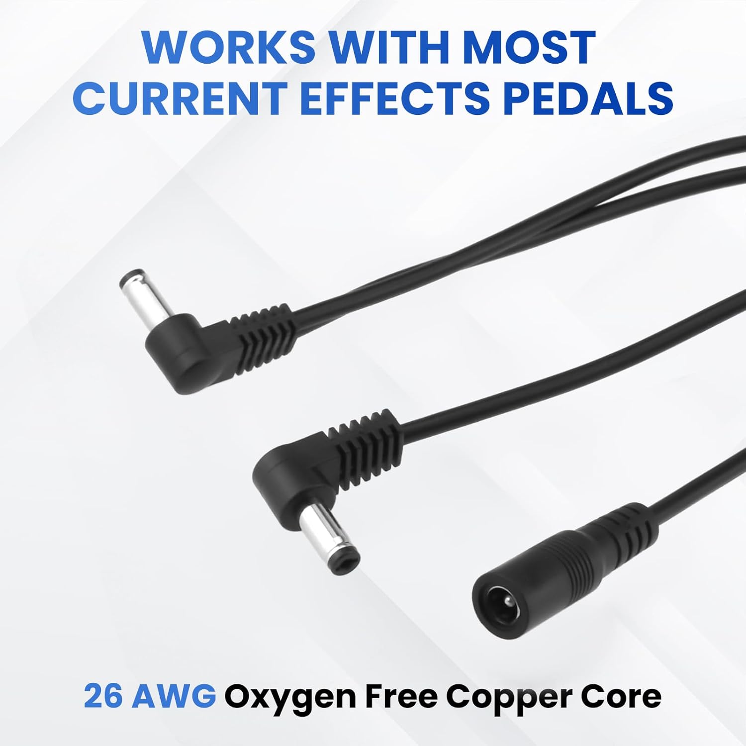2Pcs Guitar Pedal Effect Power Cable, 1 to 2 Way and 1 to 3 Way Daisy Chain, Guitar Effect Pedal Powers Supply Splitter for DC 9V Guitars Pedals Power Supply Adapter Plug - Image 5