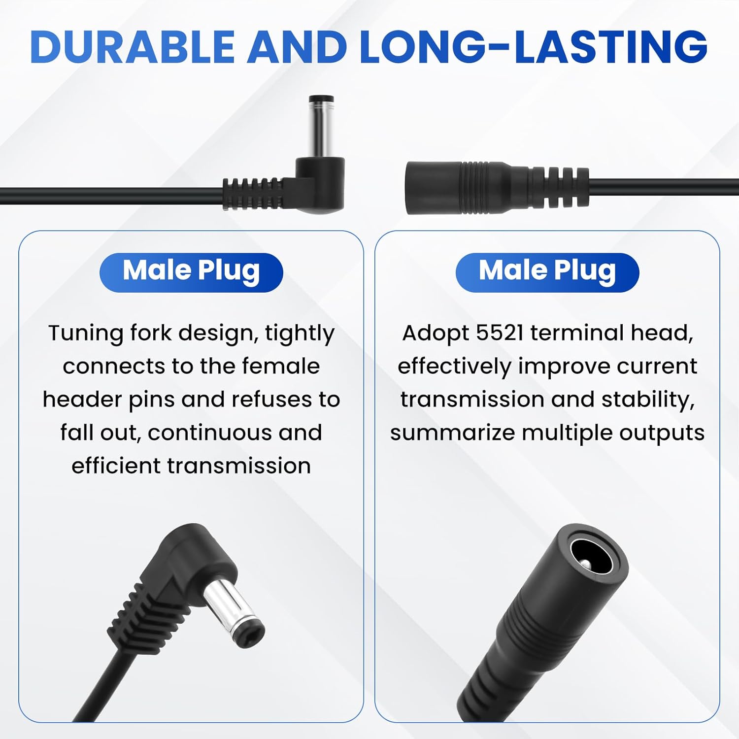 2Pcs Guitar Pedal Effect Power Cable, 1 to 2 Way and 1 to 3 Way Daisy Chain, Guitar Effect Pedal Powers Supply Splitter for DC 9V Guitars Pedals Power Supply Adapter Plug - Image 6
