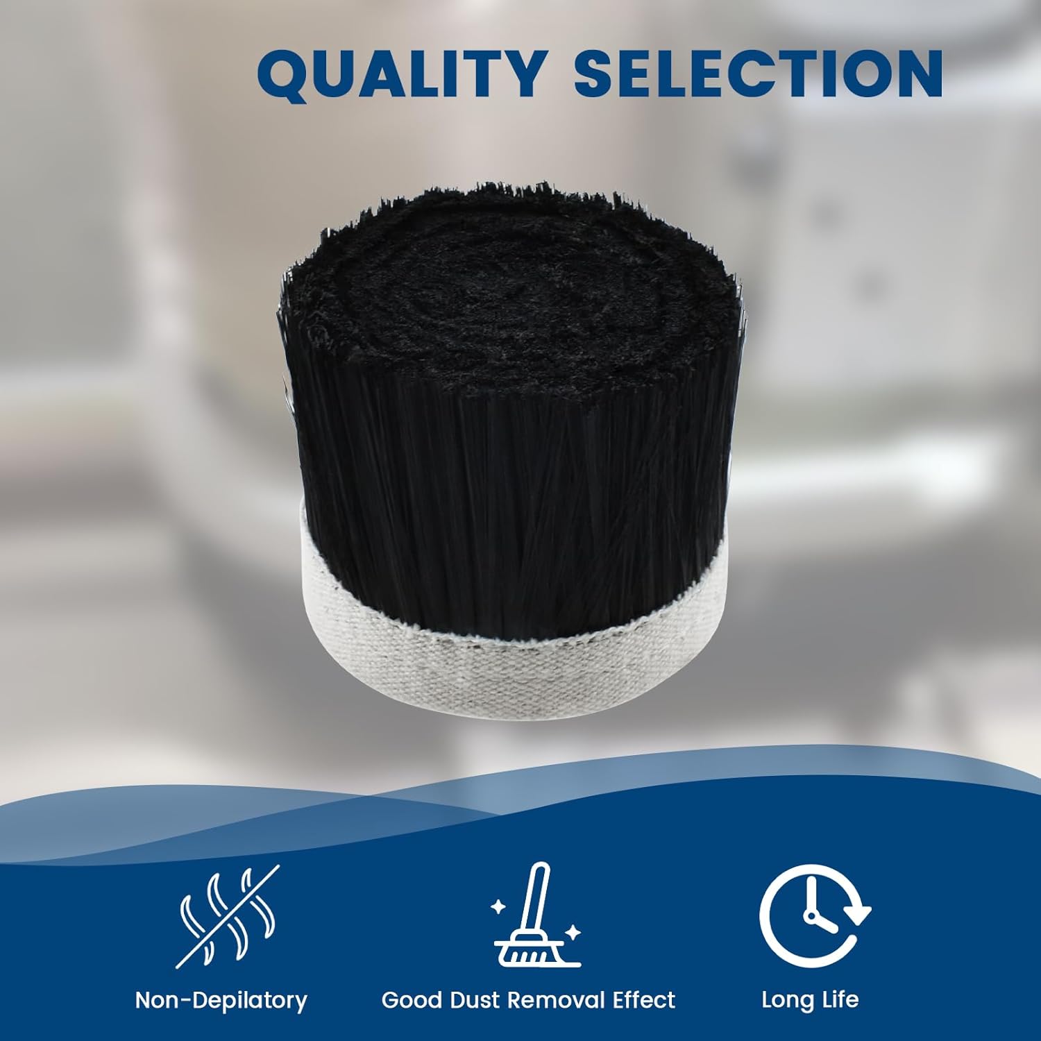 CNC Vacuum Brush, 1m x 70mm Nylon Dust Shoe Brush, Vacuum Cleaner Engraving Machine Dust Cover for CNC Router, Spindle Motor Milling Machine (Black) - Image 3