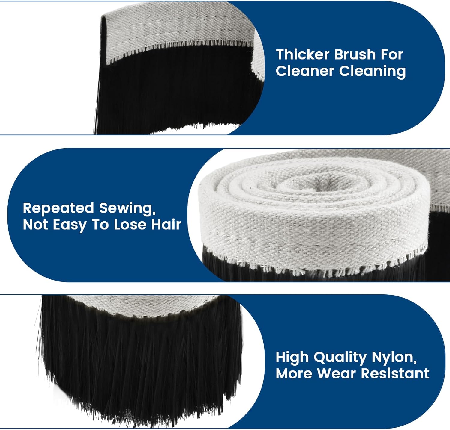 CNC Vacuum Brush, 1m x 70mm Nylon Dust Shoe Brush, Vacuum Cleaner Engraving Machine Dust Cover for CNC Router, Spindle Motor Milling Machine (Black) - Image 4