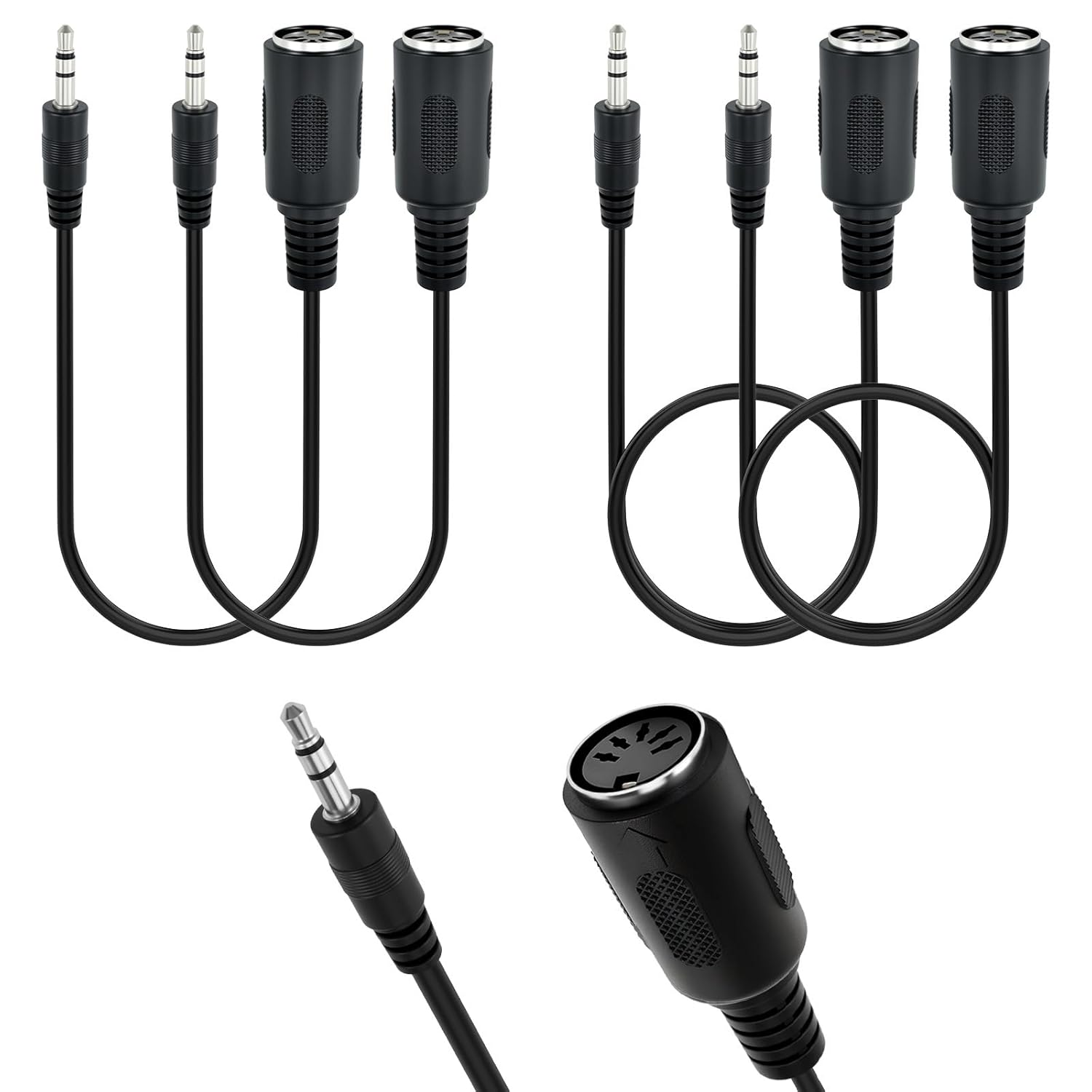 4Pcs Type-A MIDI to 3.5mm Adapter | Include 14