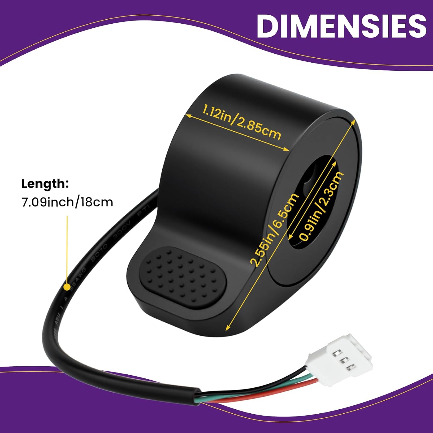 Thumb Throttle with Protector for Go-trax GXL V2, Electric Scooter Accelerator Speed Control, Compatible with Go-trax - Image 2