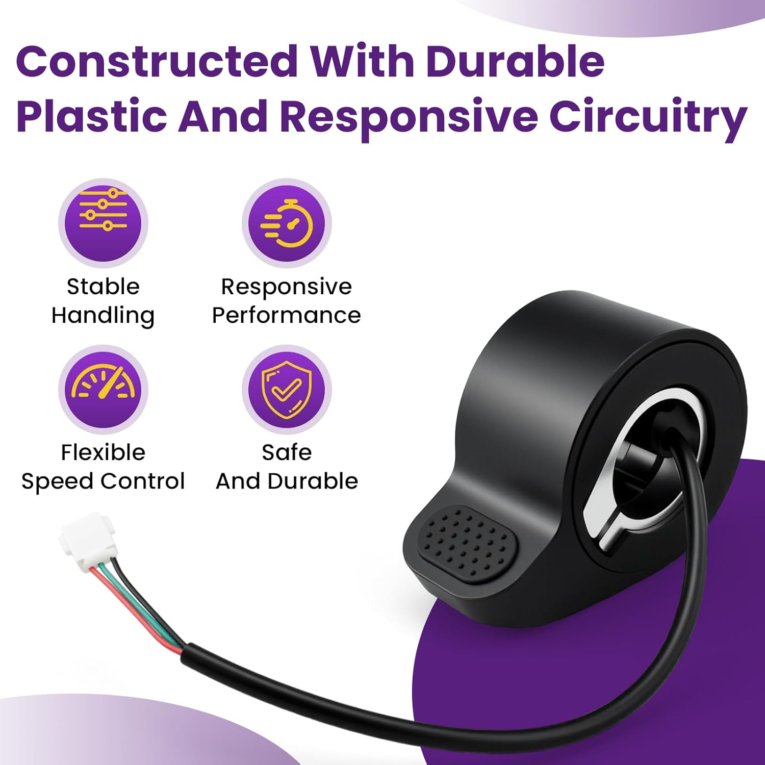 Thumb Throttle with Protector for Go-trax GXL V2, Electric Scooter Accelerator Speed Control, Compatible with Go-trax - Image 3