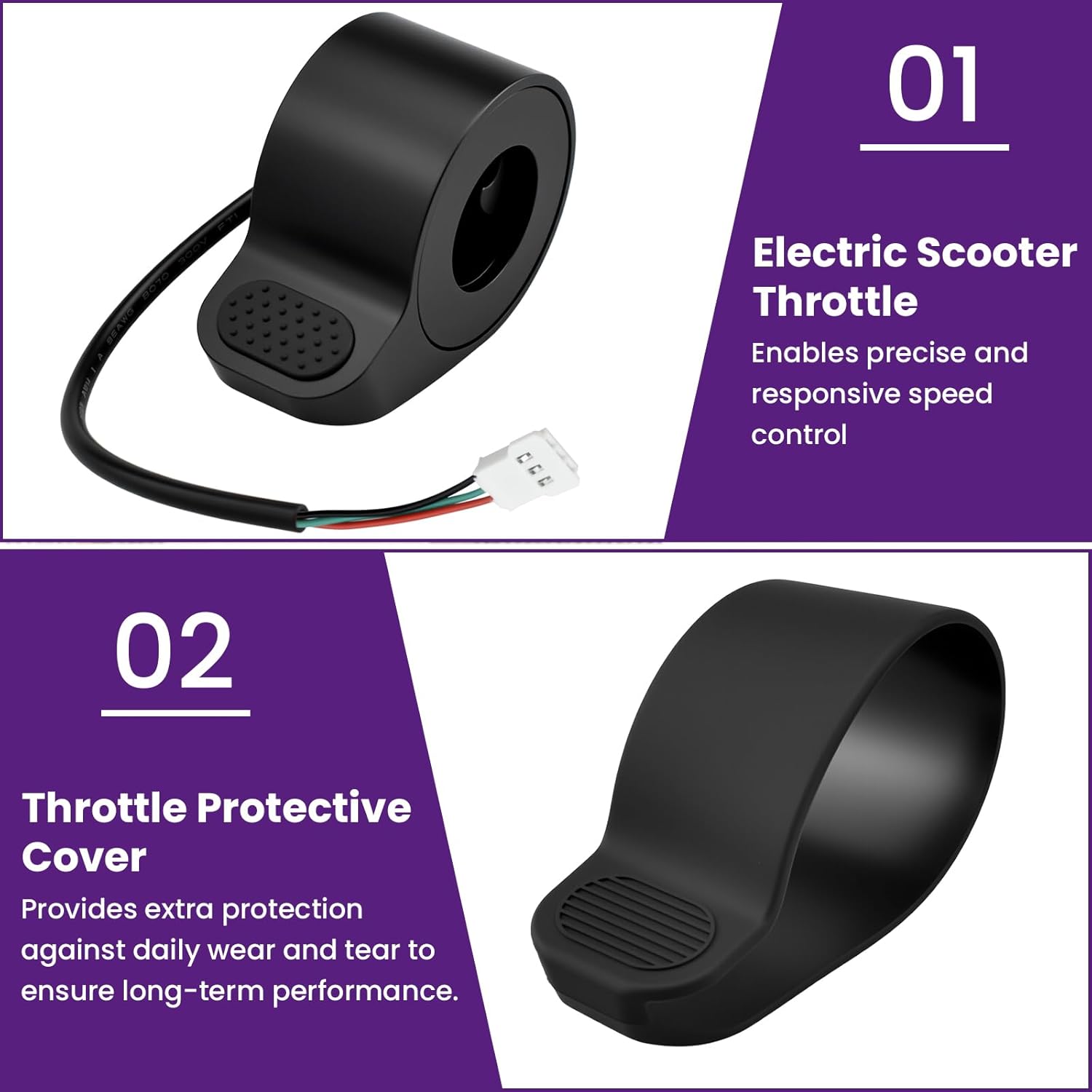 Thumb Throttle with Protector for Go-trax GXL V2, Electric Scooter Accelerator Speed Control, Compatible with Go-trax - Image 5