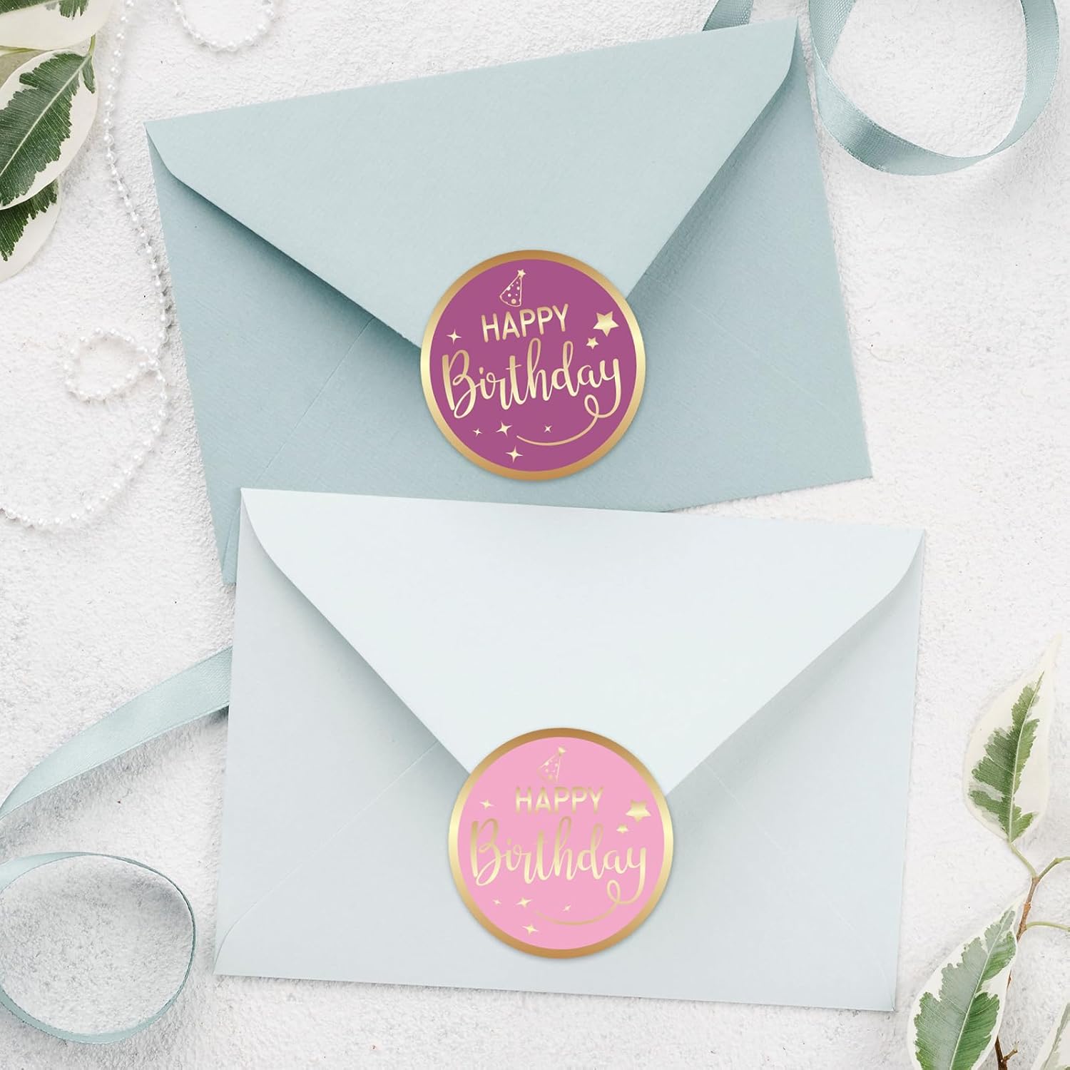 Happy Birthday Stickers for Kid - 120Pcs 2In Happy Birthday Stickers for Adult Personalized Gold Foil Stamping Birthday Sticker Self Adhesive Birthday Seal Label Sticker for Card Envelope Gift - Image 4