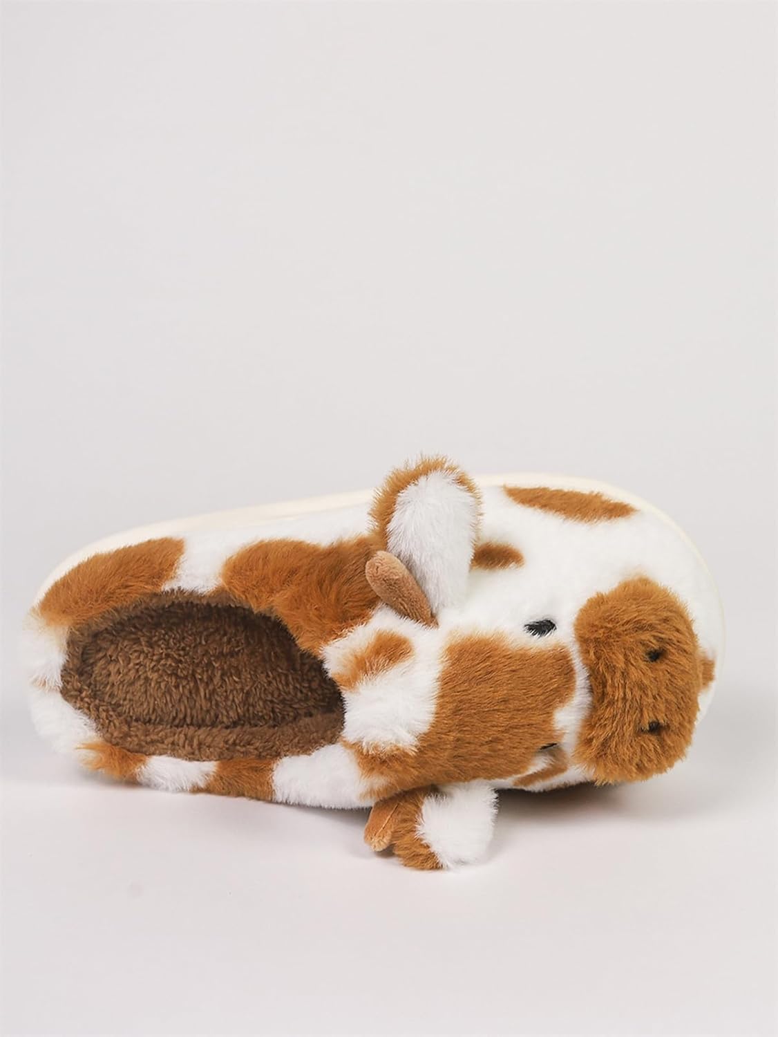 Cartoon Cow Cotton Slippers,Cute Cozy Fuzzy Animal Slippers For Women Men,Winter Warm Plush Comfy Indoor Outdoor Slippers - Image 5
