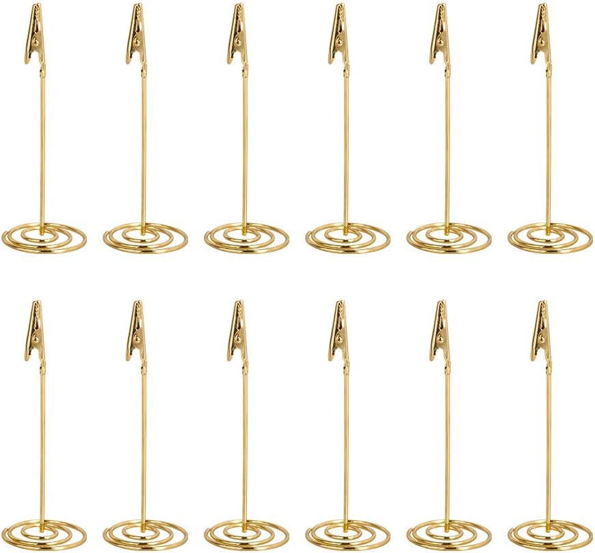 12pcs Place Card Holder Memo Holder Clip Photo Holder Table Number Holder - Image 1