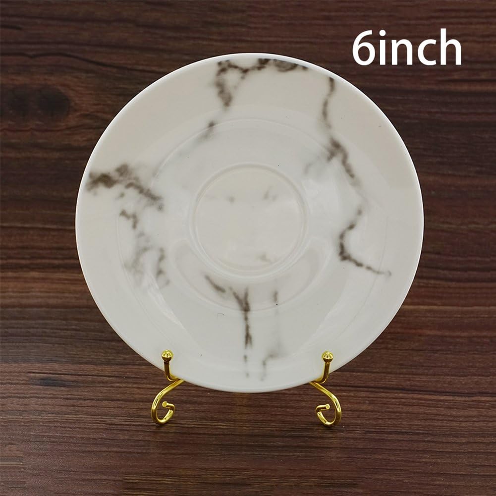 Plate Stands for Display 4 Inch - Decorative Plate Holder - Gold Metal Picture Stand for Table - Small Easels for Display Card, Photo, Mini Sign, and PSA Slab - Ideal for Party and Wedding - 2 Pack - Image 6