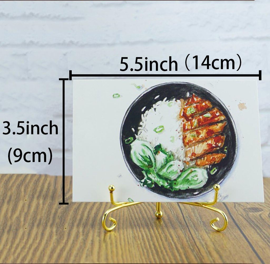 Plate Stands for Display 4 Inch - Decorative Plate Holder - Gold Metal Picture Stand for Table - Small Easels for Display Card, Photo, Mini Sign, and PSA Slab - Ideal for Party and Wedding - 2 Pack - Image 7