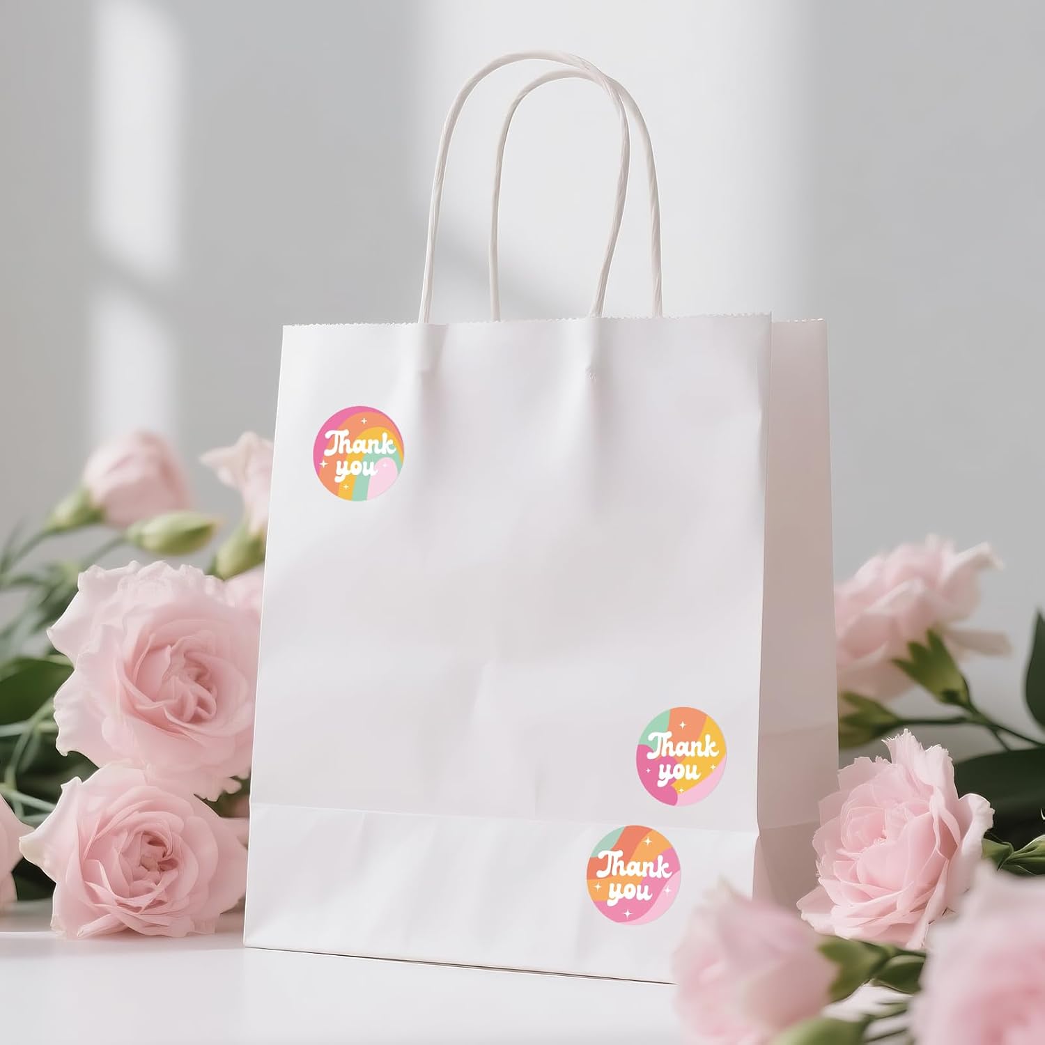 Thank You Stickers - Rainbow Star Thank You Stickers for Small Business 480Pcs 1.5In Thank You Sticker for Packaging Self Adhesive Thank You Party Favor Seal Label Sticker for Card(4 Design) - Image 5