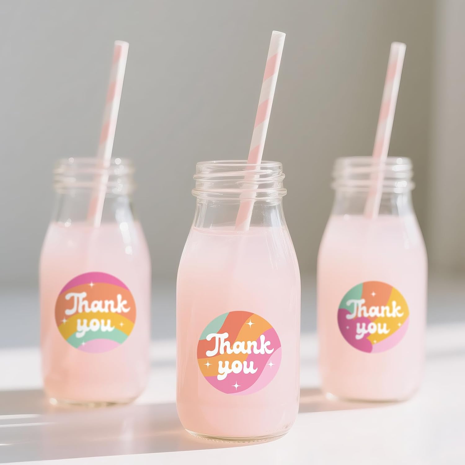 Thank You Stickers - Rainbow Star Thank You Stickers for Small Business 480Pcs 1.5In Thank You Sticker for Packaging Self Adhesive Thank You Party Favor Seal Label Sticker for Card(4 Design) - Image 8