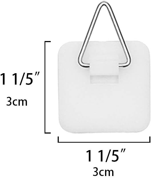 1.25 Inch Invisible Adhesive Plate Hanger Set Vertical Plate Holders for The Wall (20 Pack) - Image 2