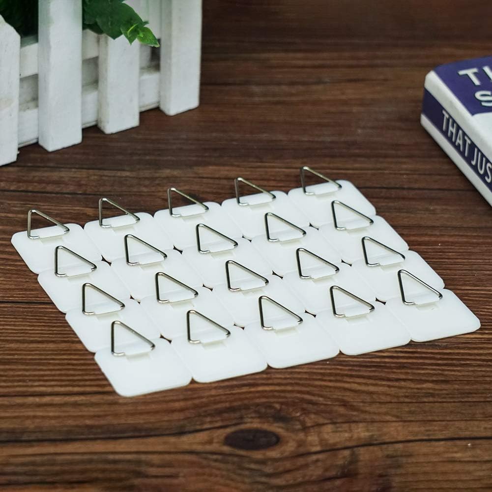 1.25 Inch Invisible Adhesive Plate Hanger Set Vertical Plate Holders for The Wall (20 Pack) - Image 3