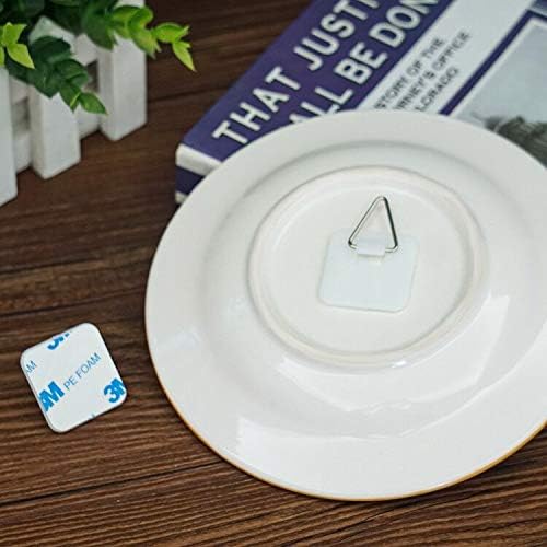 1.25 Inch Invisible Adhesive Plate Hanger Set Vertical Plate Holders for The Wall (20 Pack) - Image 7