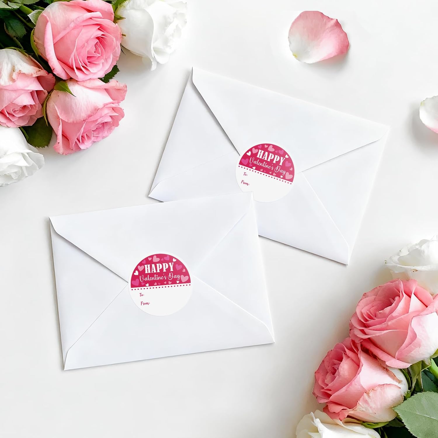 Valentines Day Gift Stickers - Happy Valentine's Day Name Stickers 60Pcs 2Inch Valentines to from Sticker Self Adhesive Happy Valentine's Heart Sticker for Envelope Seal Card Party Favors - Image 6