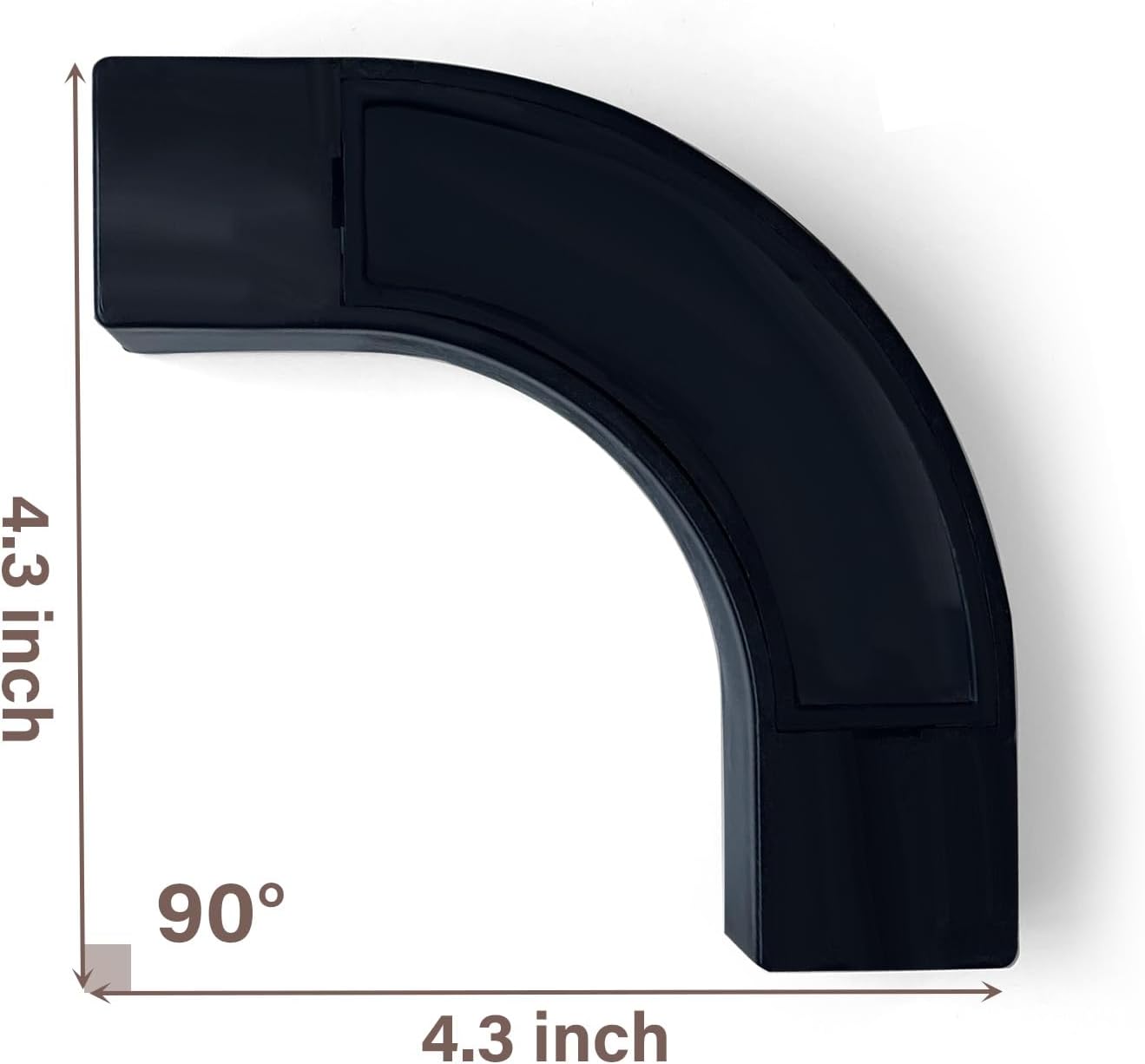 90° Curved Connectors for Track Curtains Ceiling Mount/Wall Mount, Ceiling Track for Curtains, Room Divider Curtains Tracks（Black 2PCS）. - Image 2