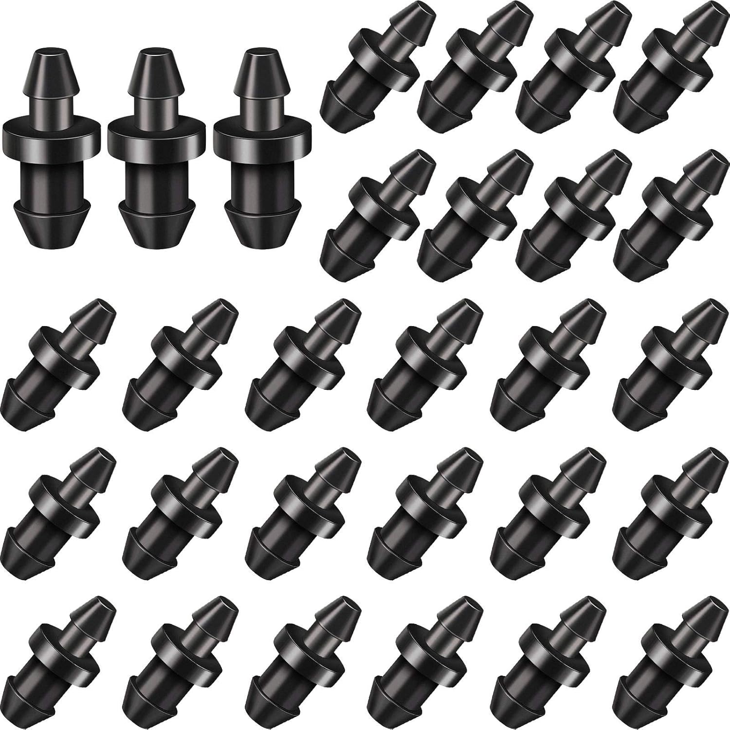 Drip Irrigation Plugs 1/4 Inch Tube Closure Goof Hole Plugs Irrigation Stopper for Home Garden Lawn Supplies, Black(150 Pieces) - Image 1