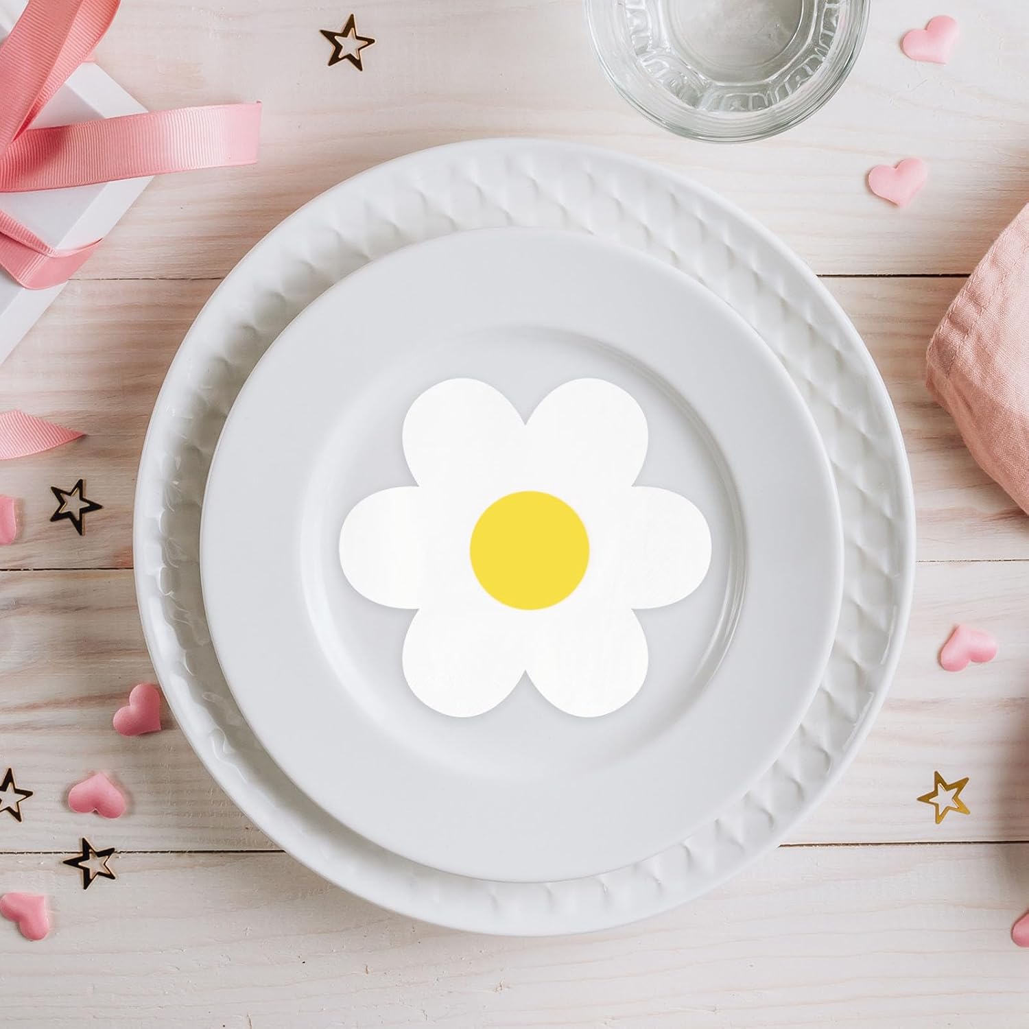100 Pcs Groovy Boho Daisy Paper Napkins Hippie Flower Disposable Cocktail Lunch Dinner Napkins for Tableware Birthday Wedding Baby Shower Party Supplies Pink Orange Table Decorations - Image 7