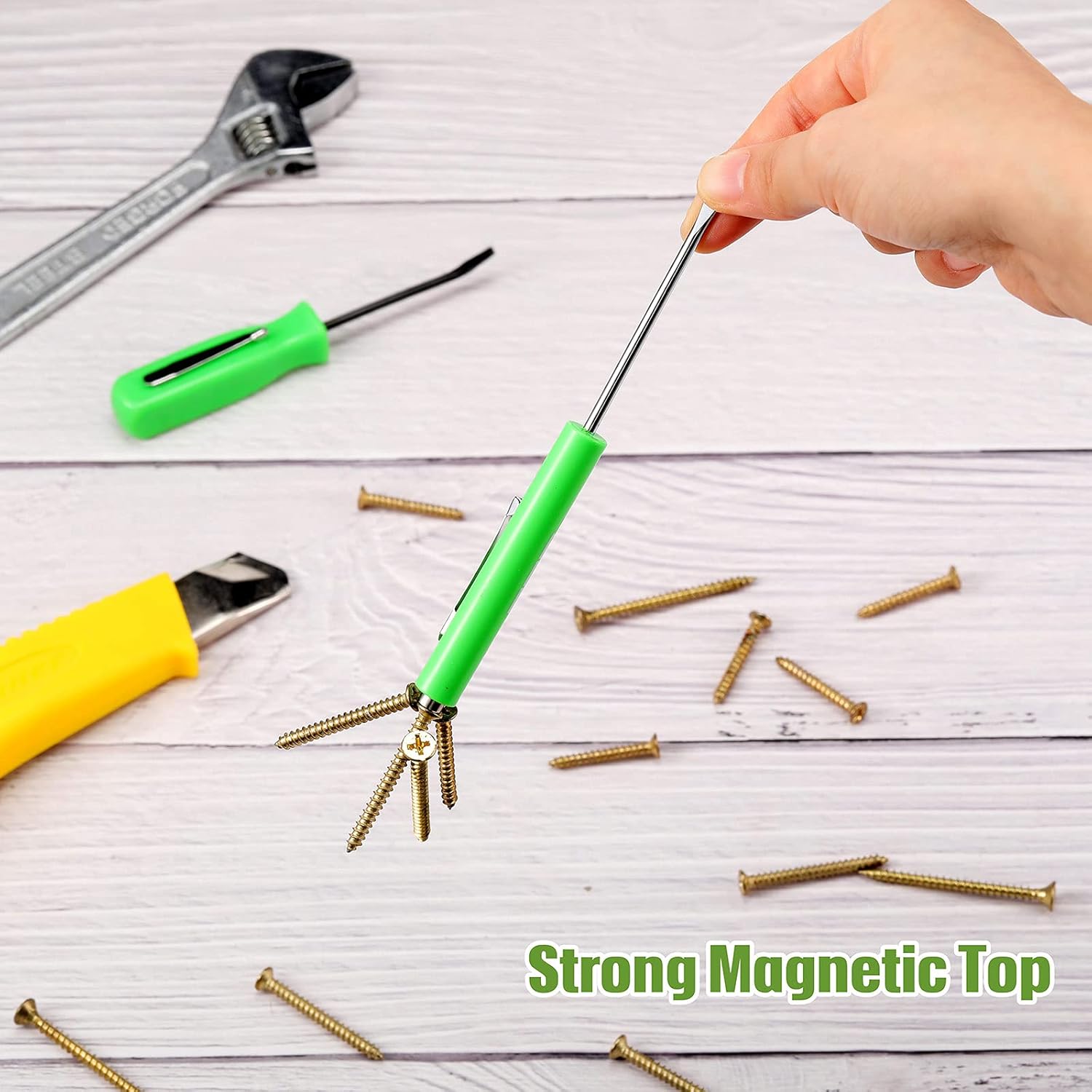 5 Pieces Magnetic Mini Pocket Screwdriver with Clip Small Flathead Head Screwdriver Tool Set for Home Office Gadgets Repair Tool Mechanics Electricians Technician(Green) - Image 5