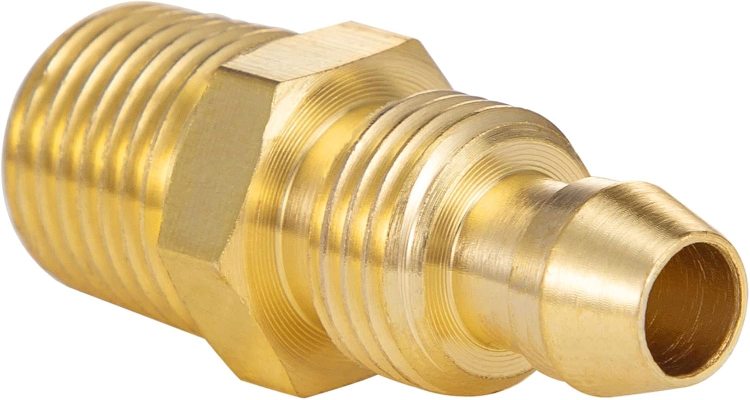 Premium Solid Brass 4PCS Reusable Replacement Fitting For 1/4-Inch ID Hose,1/4-Inch NPT Rigid - Image 5