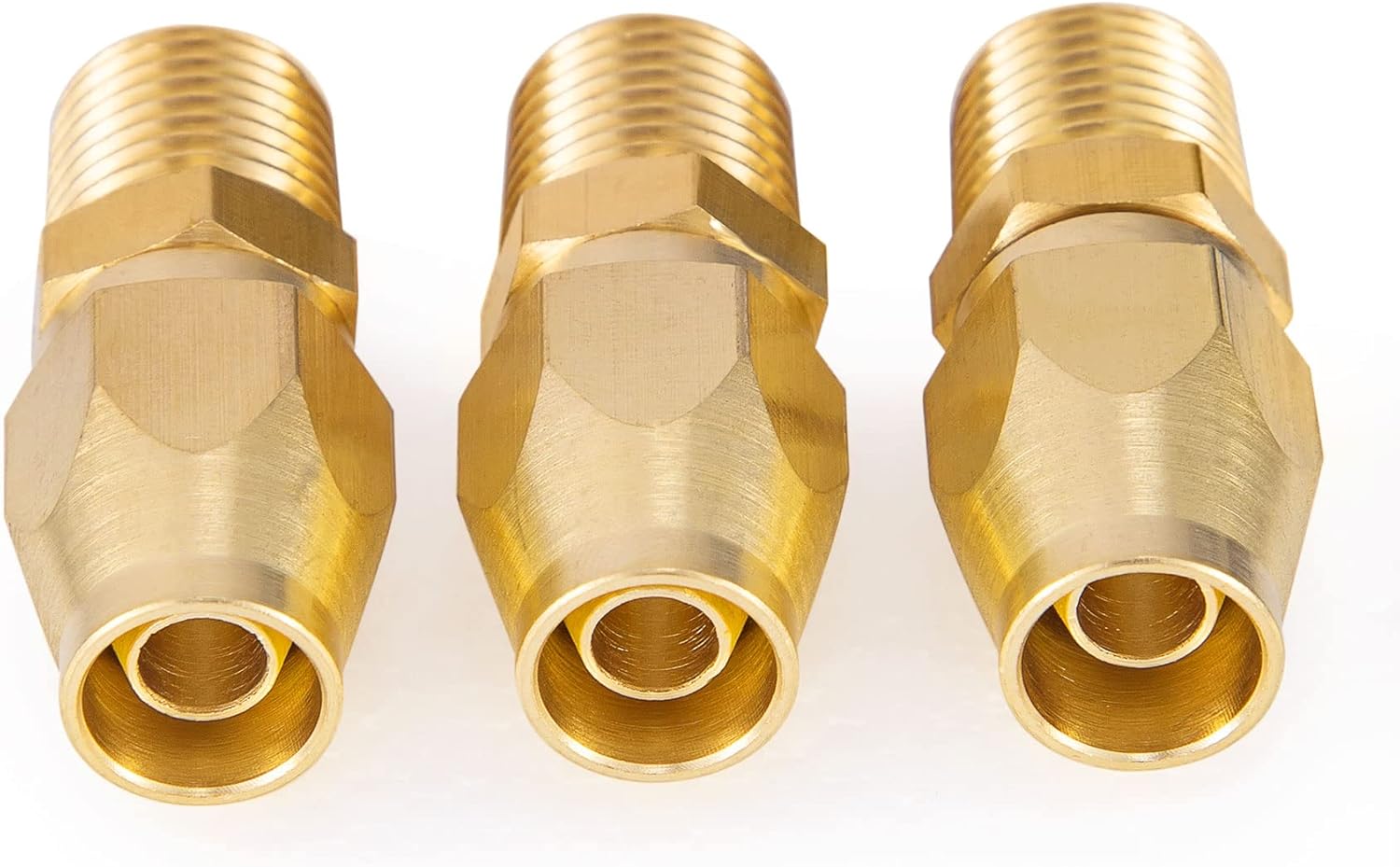 Premium Solid Brass 4PCS Reusable Replacement Fitting For 1/4-Inch ID Hose,1/4-Inch NPT Rigid - Image 8