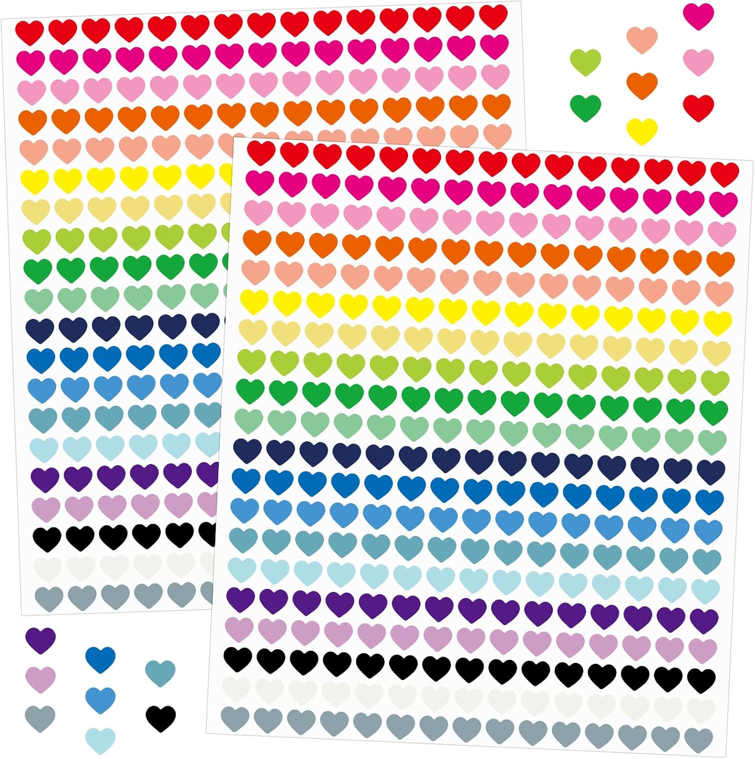 6000Pcs Heart Stickers - 1/2Inch Tiny Mini Small Heart Shape Sticker for Teen Adult Happy Valentines Day Hearts Stickers Self Adhesive Love Sticker for Envelope Seal Card Crafts Gift Packaging - Image 1